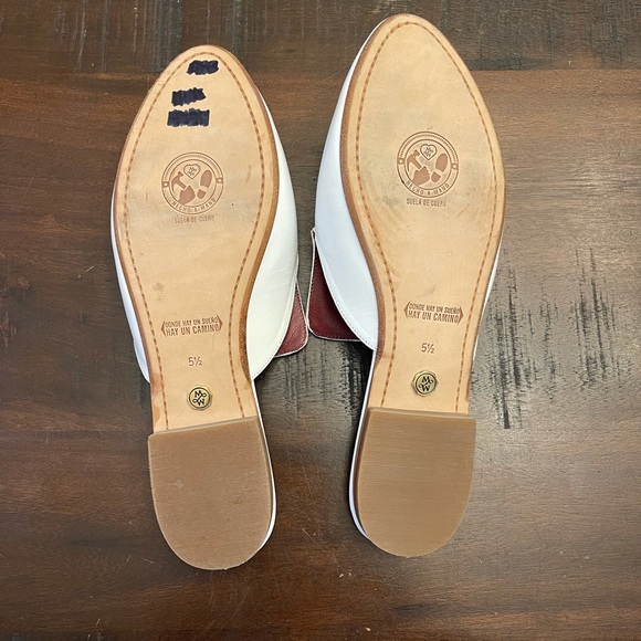 Monica Marquez White Leather Mules w/Tassels Size 5.5 (See Notes) - Picture 9 of 9